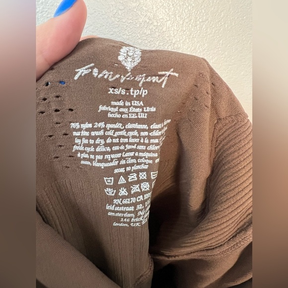 Free People Good Karma High Neck Runsie | chocolate XS/S - Picture 6 of 7